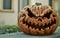 Scary Pumpkin Background Angry Face Pumpkin Halloween