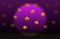 Scary pumpkins, Purple rising curtain with spotlight