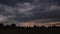 Scary rain clouds gathering in the sky. Apocalyptic sky timelapse.