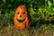 A scary spooky Halloween pumpkin carved for Hallows\\\' Eve