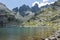 Scary Strashnoto Lake And Kupens peaks, Rila Mountain, Bulgaria