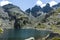 Scary Strashnoto Lake And Kupens peaks, Rila Mountain, Bulgaria