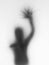 a scary thriller blurry shape figure black and white shadow haunted on halloween