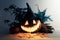 Scary traditional smiley pumpkin lantern