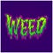Scary words weed melting font lettering text illustrations