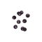 Scattered acai berries. Organic healthy berry superfood.