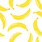 Scattered bananas seamless pattern retro style