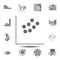 scattered chart icon. Simple glyph vector element of charts and diagrams set icons for UI and UX, website or mobile application