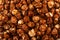 Scattered chocolate popcorn texture