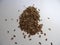 scattered dill seeds top view, medicinal product
