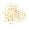 Scattered gold wheat seed design element.