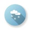 Scattered snow blue flat design long shadow glyph icon