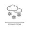 Scattered snow pixel perfect linear icon