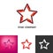 Scattered Star Logo Set. Colored, Black And White, Gradient Logo