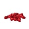 Scattering of pomegranate seeds