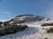 Scawt Hill Mountain in snow Antrim Northern Ireland