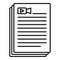 Scenario document icon outline vector. Film activity