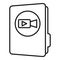 Scenario movie folder icon outline vector. Routine book
