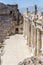 Scene in the amphitheater in ancient Hierapolis