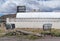 Scene behind a truck stop in the desert