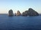 Scene of Cabo San Lucas from a cruise ship. Baja California, Mex