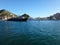 Scene of Cabo San Lucas from a cruise ship. Baja California, Mex