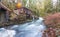 Scene of the Cedar creek grist mill in the morning,Washington,usa.