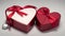 A Scene Of A Delightfully Whimsical Heart Shaped Box With A Ribbon And A Heart AI Generative