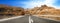 Scene of desertic road