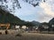 The scene at the Egglar Stone River Beach in Wannan Moon Bay Scenic Area on a morning