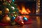 a scene of enchanting holiday charm of Christmas and new year\\\'s eve