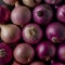 Scene Group of red onions, culinary ingredients close up