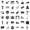 Scene icons set, simple style