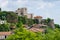 Scene with Kruja castle near Tirana, Albania