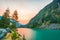 Scene over Diablo lake when sunrise in the early morning in North Cascade national park,Wa,Usa.