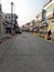 The scene of a road on sunday morning in Sanganer Jaipur Rajasthan India.