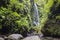 Scene of Tilos waterfall in La Palma Island, Canary Islands