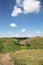 The scenery along the grassland road in Zhangbei County under clear sky