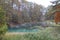 Scenery of Aonuma pond and autumn leaves in Goshikinuma, Urabandai, Fukushima, Japan