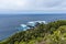 Scenery Atlantic ocean view. geothermal termas da Ferraria. tourist trip to sao miguel island, azores, portugal