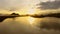 Scenery bright sky aerial view over the island..View of the sunrise over a group of islands in Phang Nga Bay