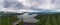 Scenery of Dam in tropical rainforest with hydro power plant in national park