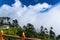 Scenery from the Druk Wangyal Khangzang Stupa with 108 chortens, Dochula Pass, Bhutan.