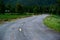 Scenery empty roads in the countryside