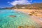 Scenery of Falassarna beach on Crete