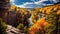 scenery fall rock panorama landscape