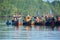 Scenery of fisherman`s jetty with boat