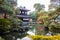 Scenery Ginkakuji temple or the Silver Pavilion in Autumn foliage season, landmark and famous for tourist attractions in Kyoto,