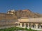 The scenery inside Amber Fort in Jaipur, India.