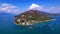 Scenery of Lago di Garda. Aerial veiw of Punta san Vigilio